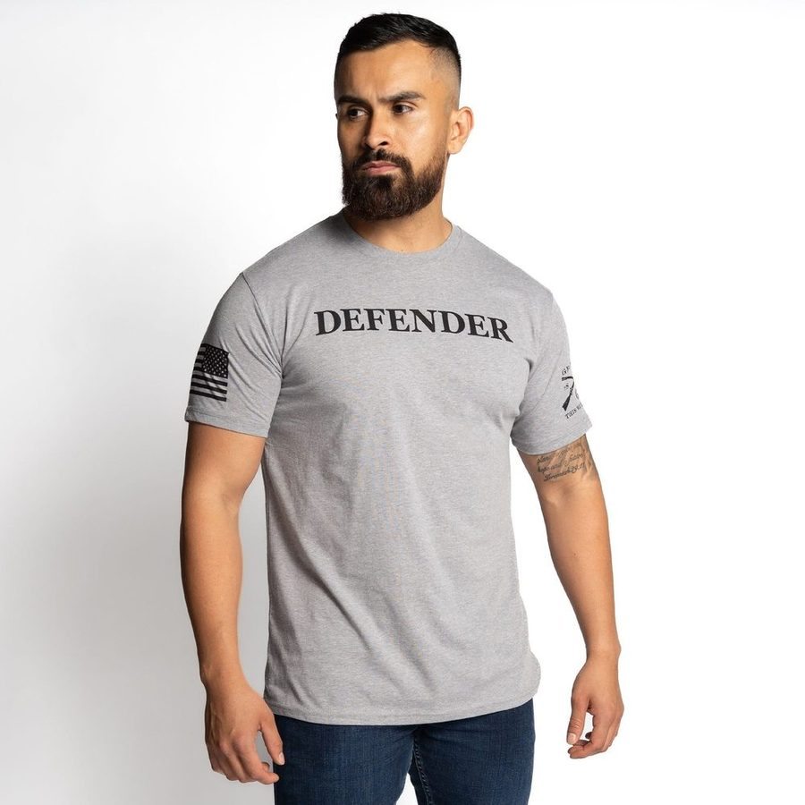 Grunt Style Tshirt - Defender Defined T-Shirt - Dark Heather Gray